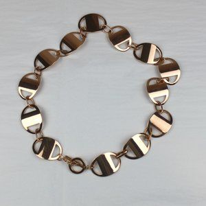 A/W Rose Gold Metal Round Linked Belt